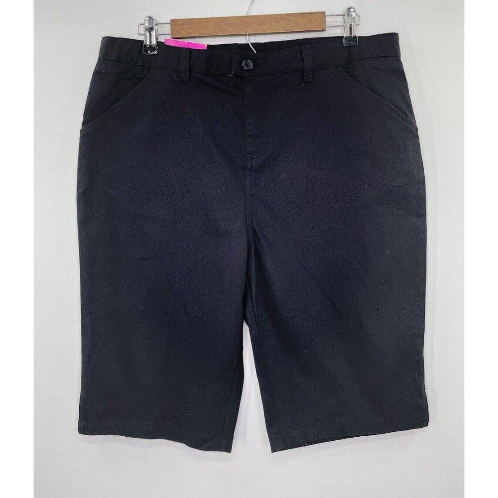 French Toast Black Bermuda Shorts Black Size 20.5 Plus‎ Kids